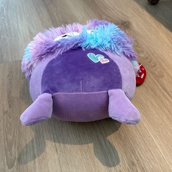 Eden the Bigfoot Purple Rainbow 10” Squishmallow Plush Toy with Hearts Jazwares - Picture 11 of 11